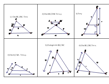 Bài tập về Định lý Talet lớp 8